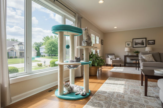 Cat Tree 35.5in Cat Tower for Indoor Cats with Scratching Post