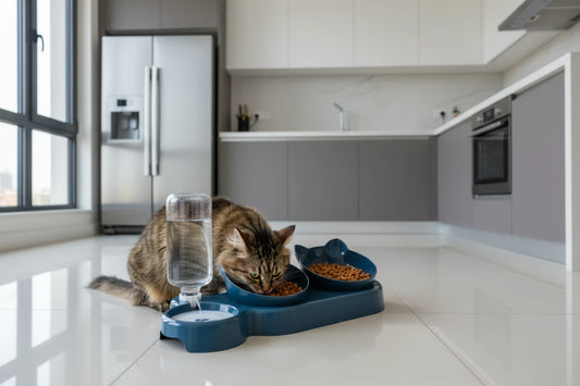 Anti-Tip Cat Bowl Feeder